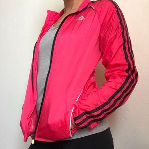 Adidas Response Black and Pink Striped Jacket